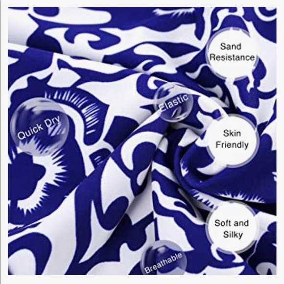 Wantdo One Piece Floral Bathing Suit Top Sz 16 padded bra NWT - Picture 3 of 10